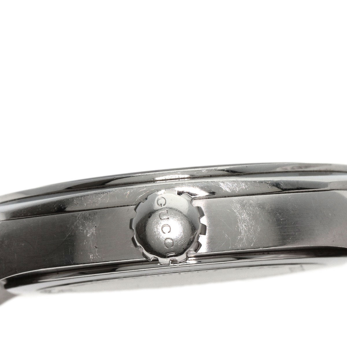 GUCCI Watches Quartz Stainless Steel , Stainless Steel Silver 142.2 black dial mens  d