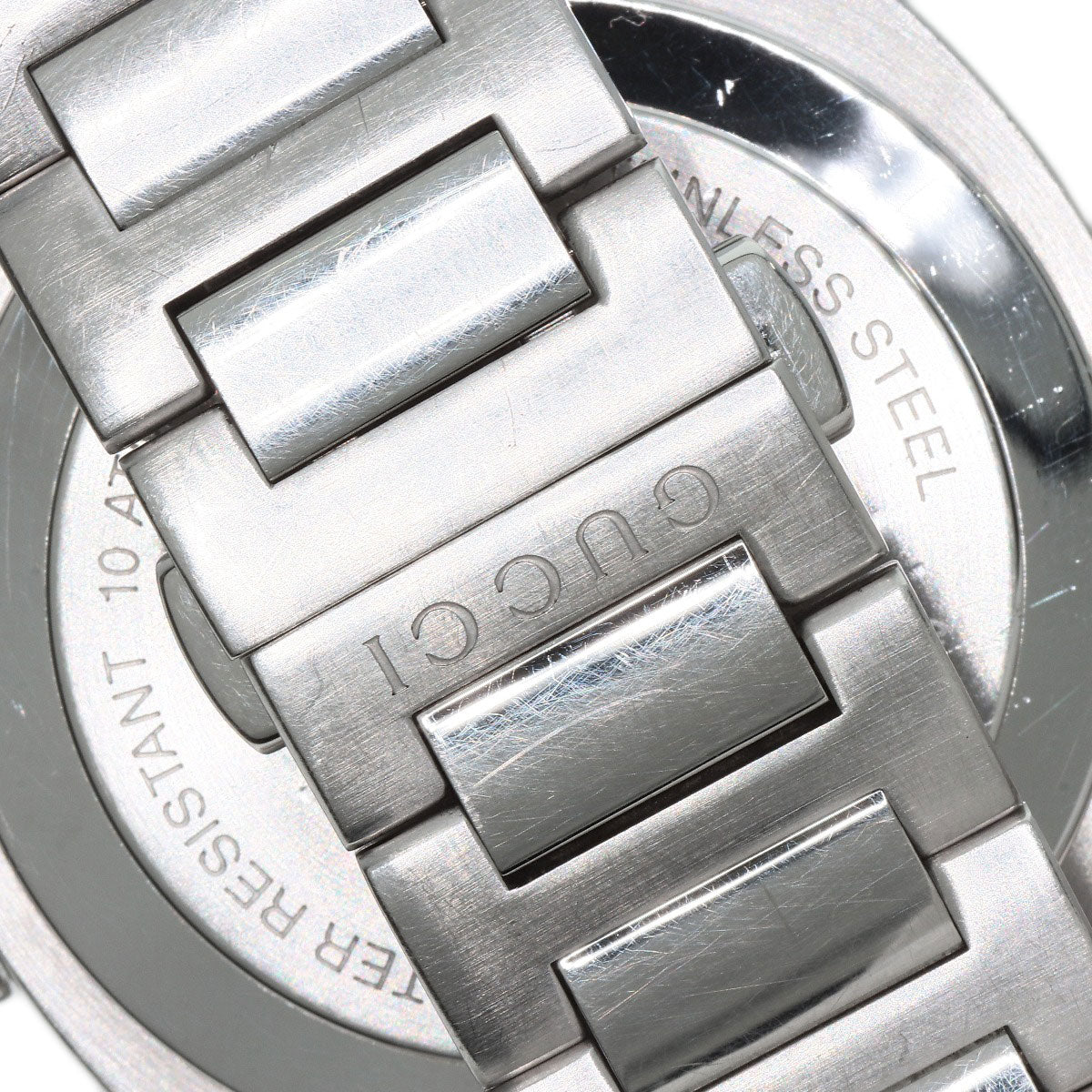 GUCCI Watches Quartz Stainless Steel , Stainless Steel Silver 142.2 black dial mens  d