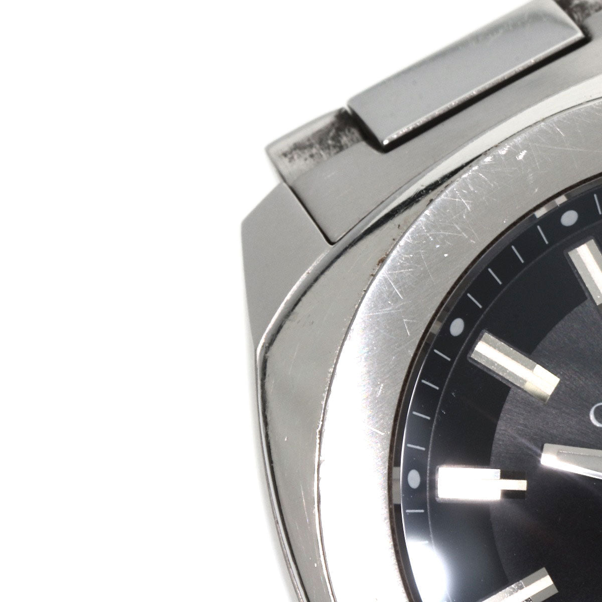 GUCCI Watches Quartz Stainless Steel , Stainless Steel Silver 142.2 black dial mens  d