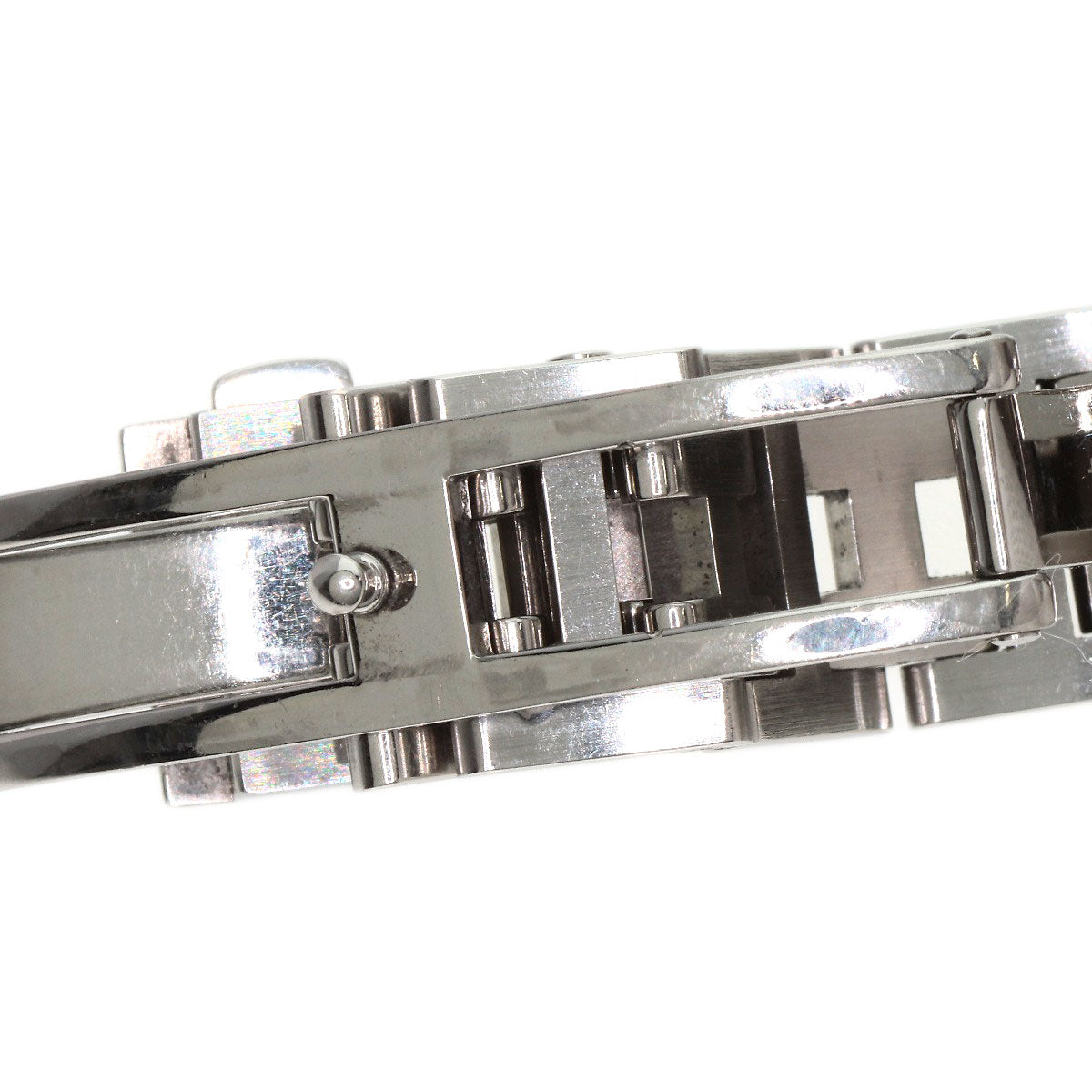 HERMES Watches Quartz CL4.210 Stainless Steel , Stainless Steel Silver Clipper Nacle New Buckle Pink shell dial Women  d