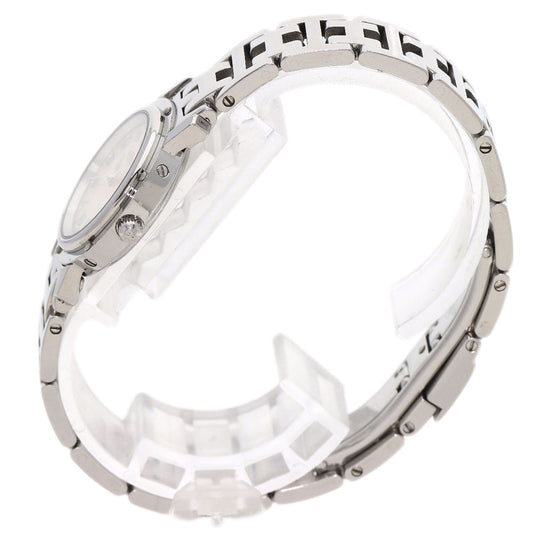 HERMES Watches Quartz CL4.210 Stainless Steel , Stainless Steel Silver Clipper Nacle New Buckle Pink shell dial Women  d