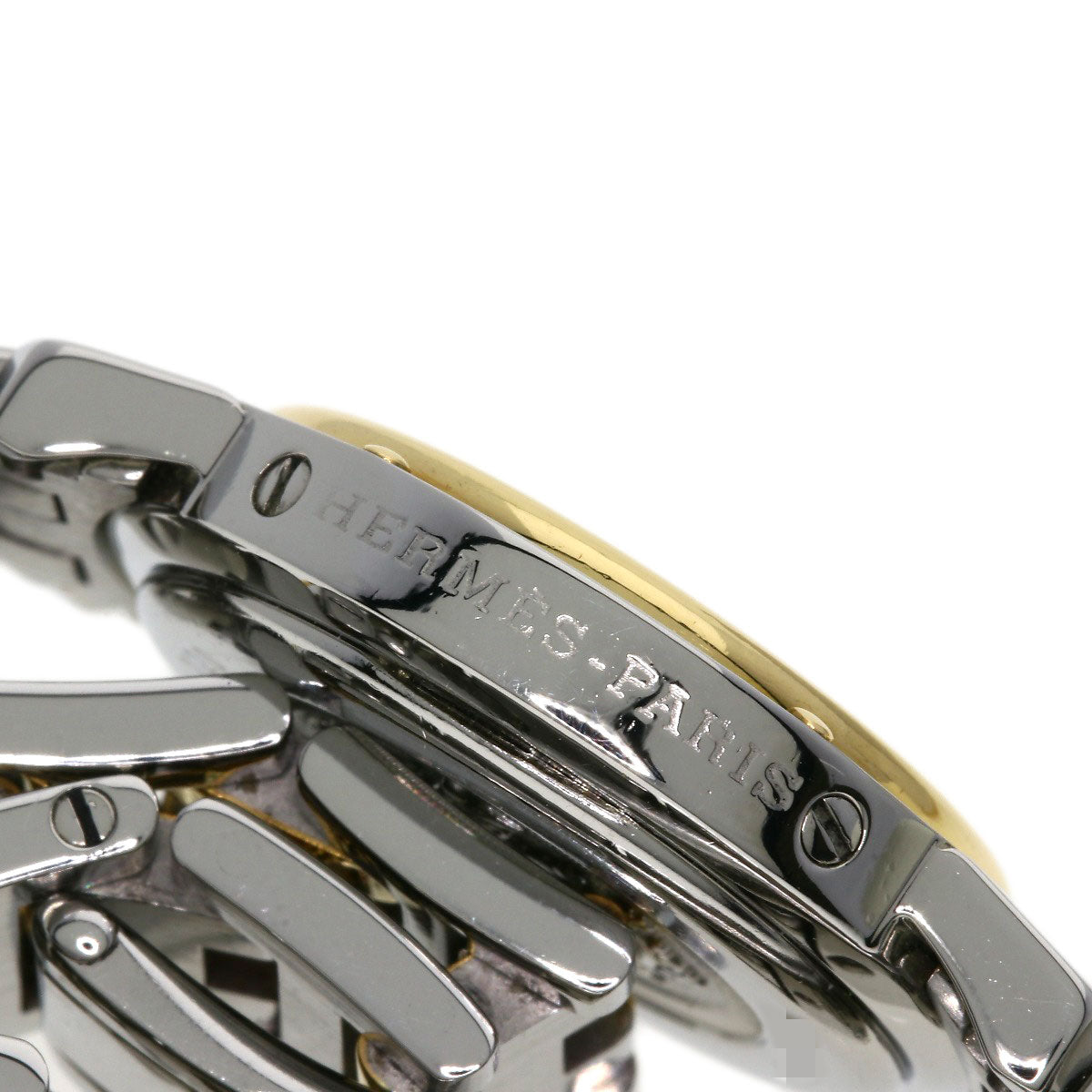 HERMES Watches Quartz CL4.220 Stainless Steel , SSxGP Silver Clipper new buckle Ivory dial Women  d