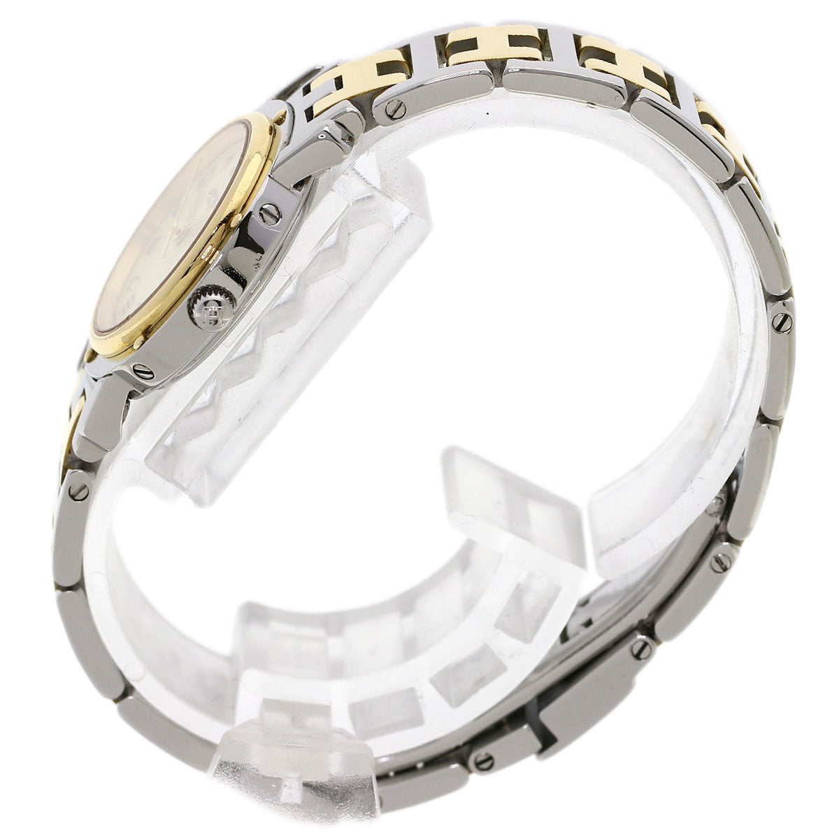 HERMES Watches Quartz CL4.220 Stainless Steel , SSxGP Silver Clipper new buckle Ivory dial Women  d
