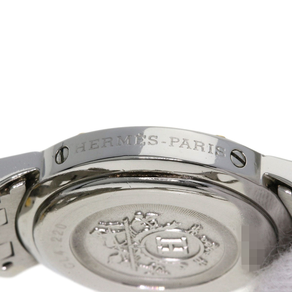 HERMES Watches Quartz CL4.220 Stainless Steel , SSxGP Silver Clipper new buckle Ivory dial Women  d