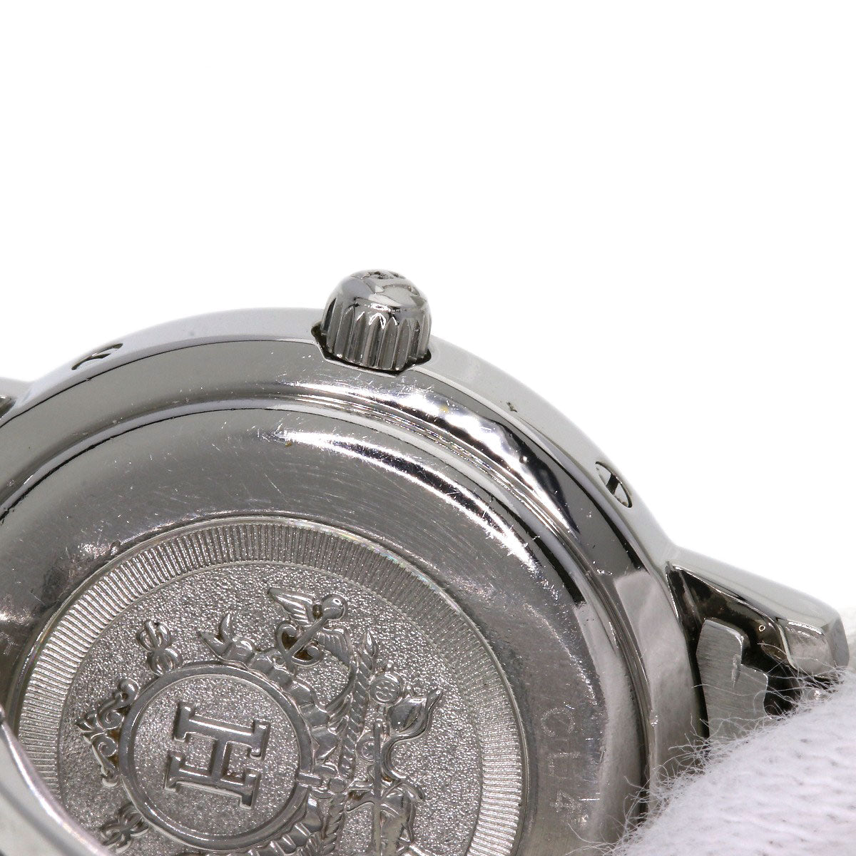 HERMES Watches Quartz CL4.220 Stainless Steel , SSxGP Silver Clipper new buckle Ivory dial Women  d