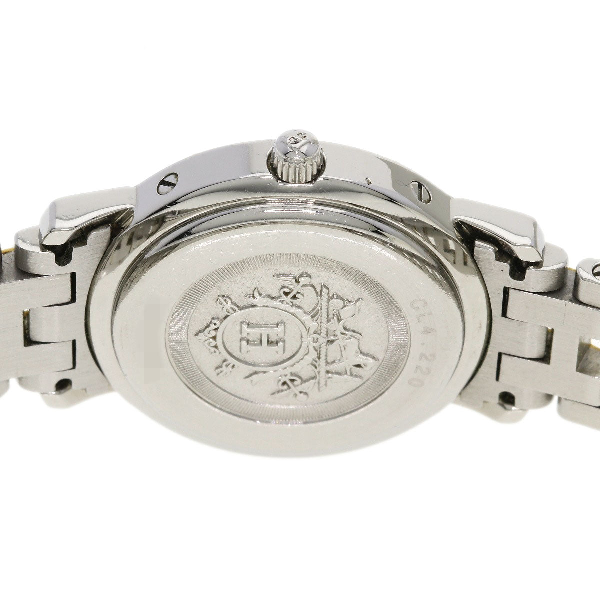 HERMES Watches Quartz CL4.220 Stainless Steel , SSxGP Silver Clipper new buckle Ivory dial Women  d