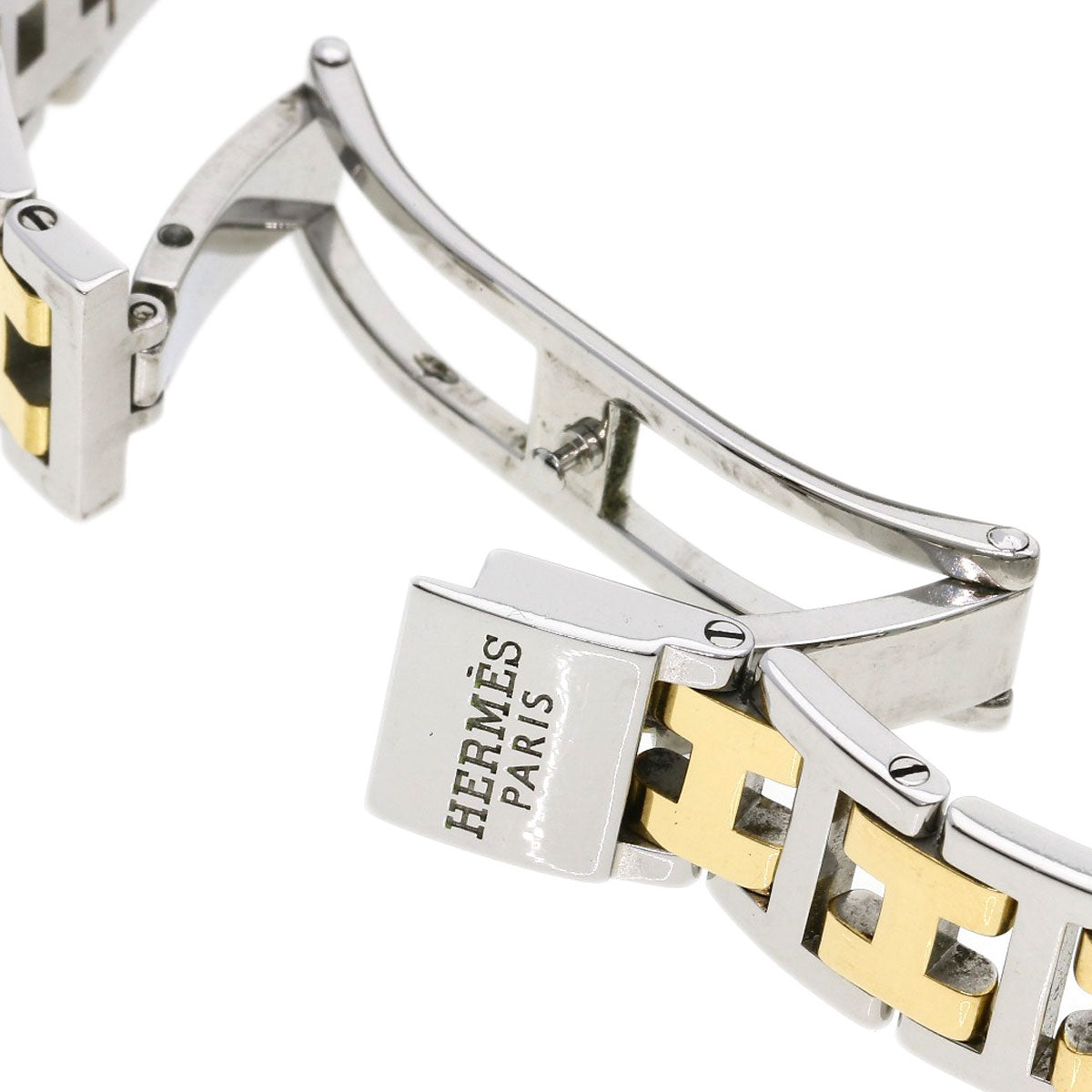HERMES Watches Quartz CL4.220 Stainless Steel , SSxGP Silver Clipper new buckle Ivory dial Women  d