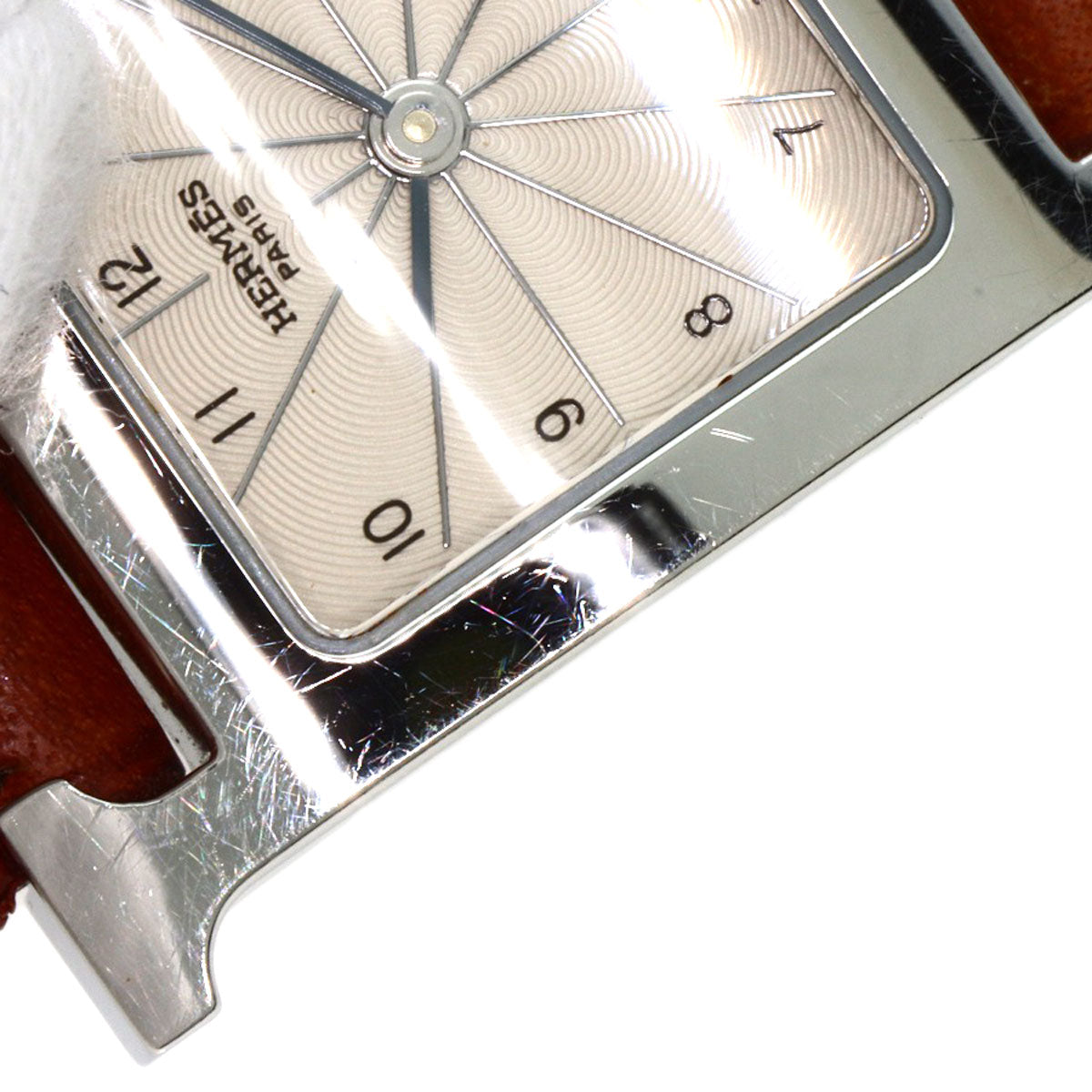 HERMES Watches Quartz HH1.210 Stainless Steel, Leather Silver H watch Deburuturu Silver dial Women  d