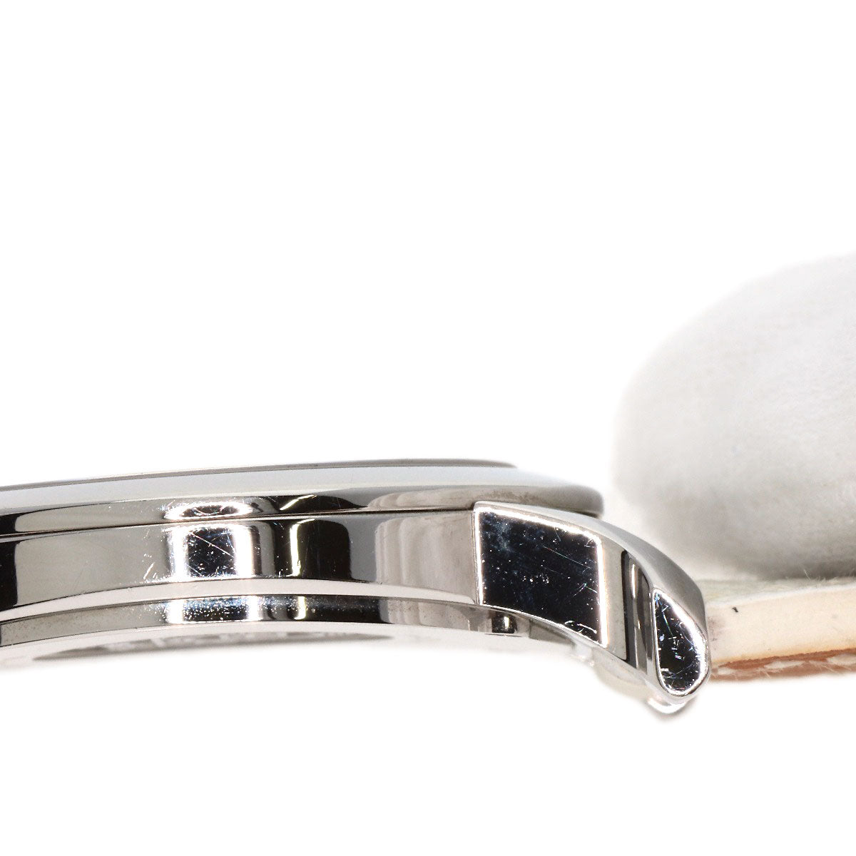 HERMES Watches Quartz HR1.510 Stainless Steel, Leather Silver H watch Rondo white dial Women  d