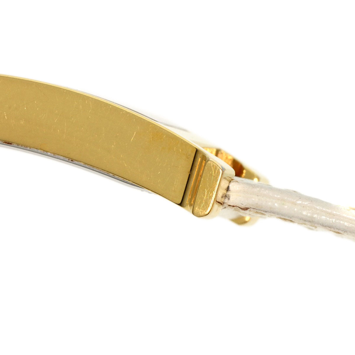 HERMES Watches Quartz HH1.201 Gold Plated, Leather gold H watch white dial Women  d