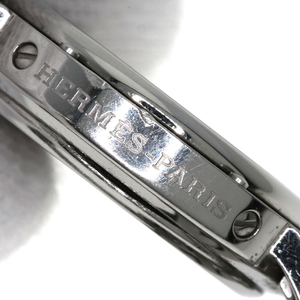 HERMES Watches Quartz CL4.210 Stainless Steel , Stainless Steel Silver Clipper black dial Women  d