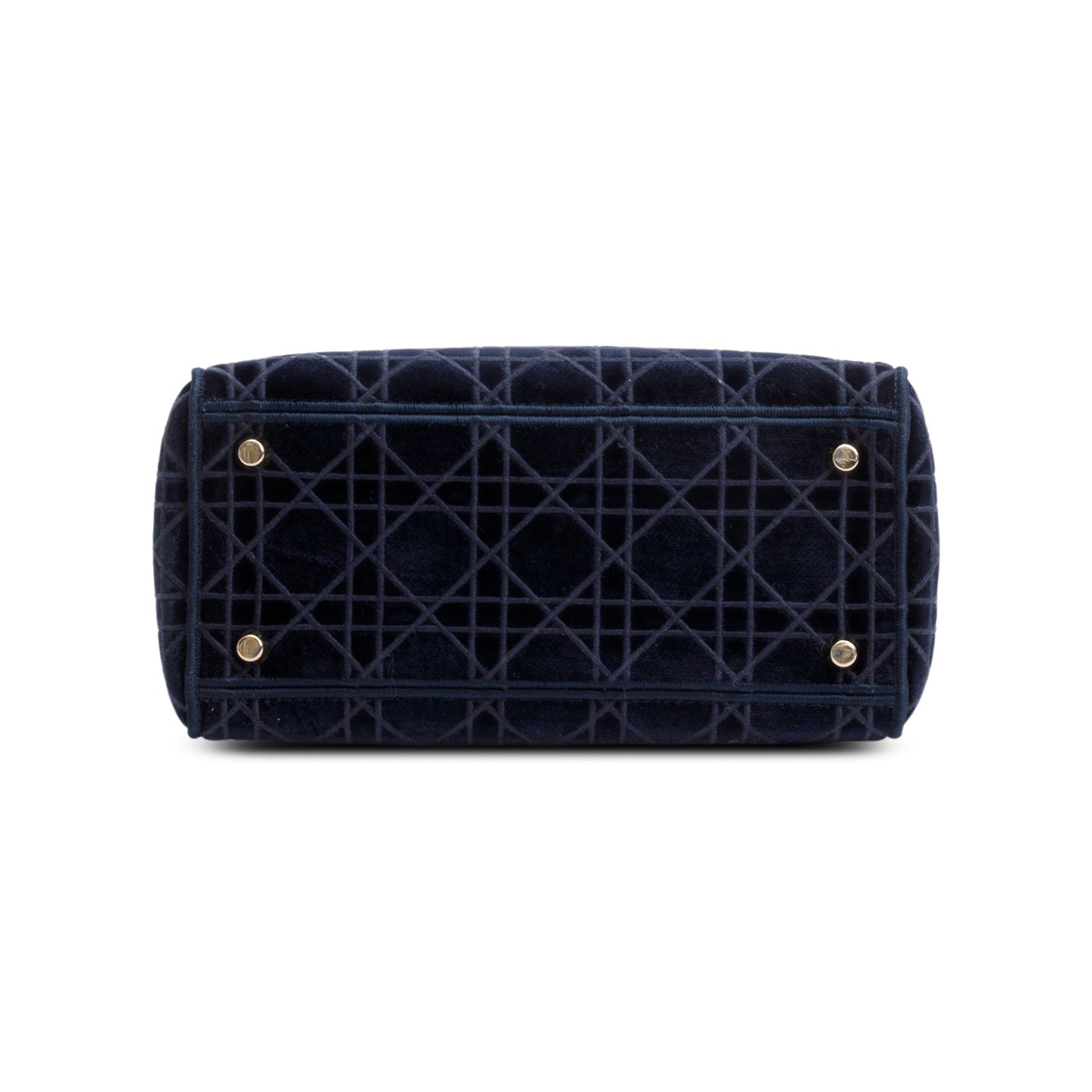Christian Dior 2020 Navy Toile De Jouy Embroidery Medium Lady D-Lite Bag