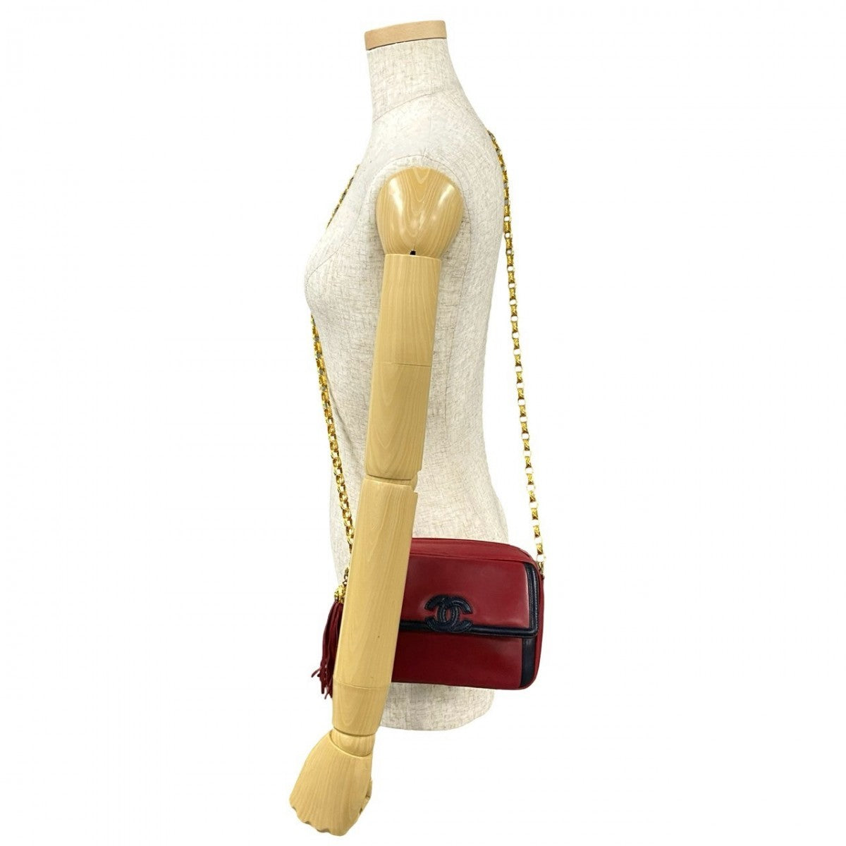 CHANEL Shoulder Bag lambskin Red COCO Mark Women