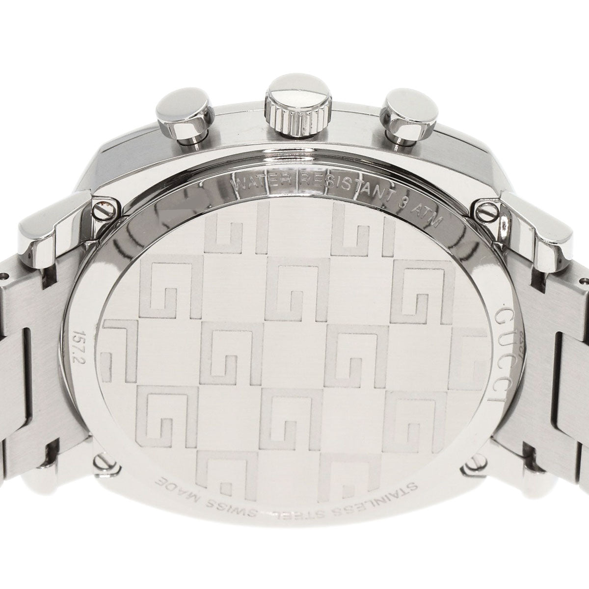 GUCCI Watches Quartz YA157302 Stainless Steel , Stainless Steel Silver Grip Chronograph Silver dial mens  d