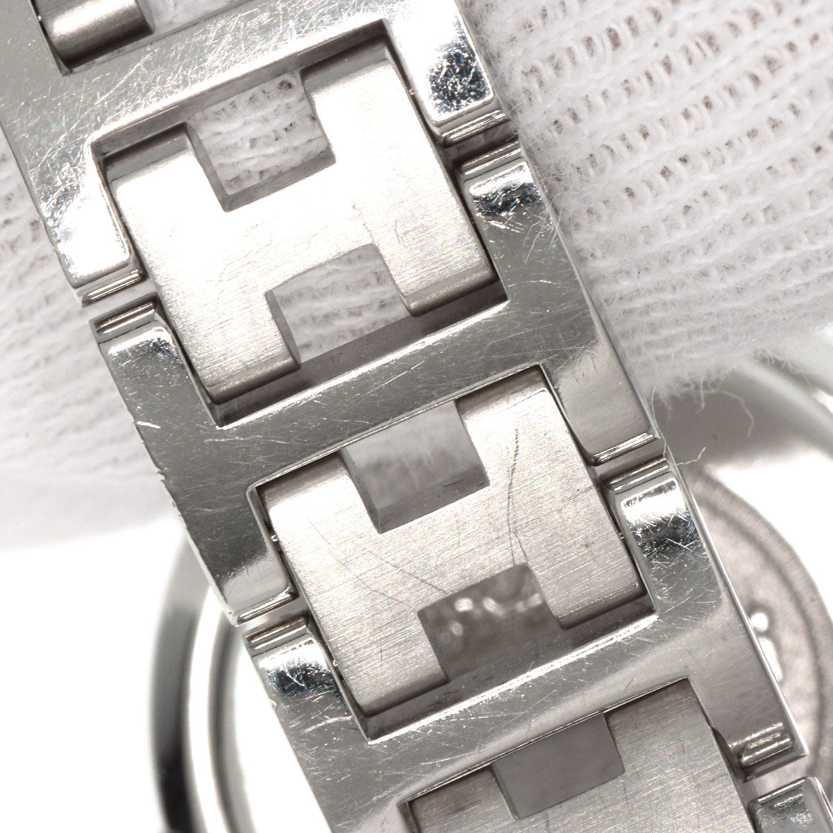 HERMES Watches Quartz CL4.210 Stainless Steel , Stainless Steel Silver Clipper new buckle white dial Women  d