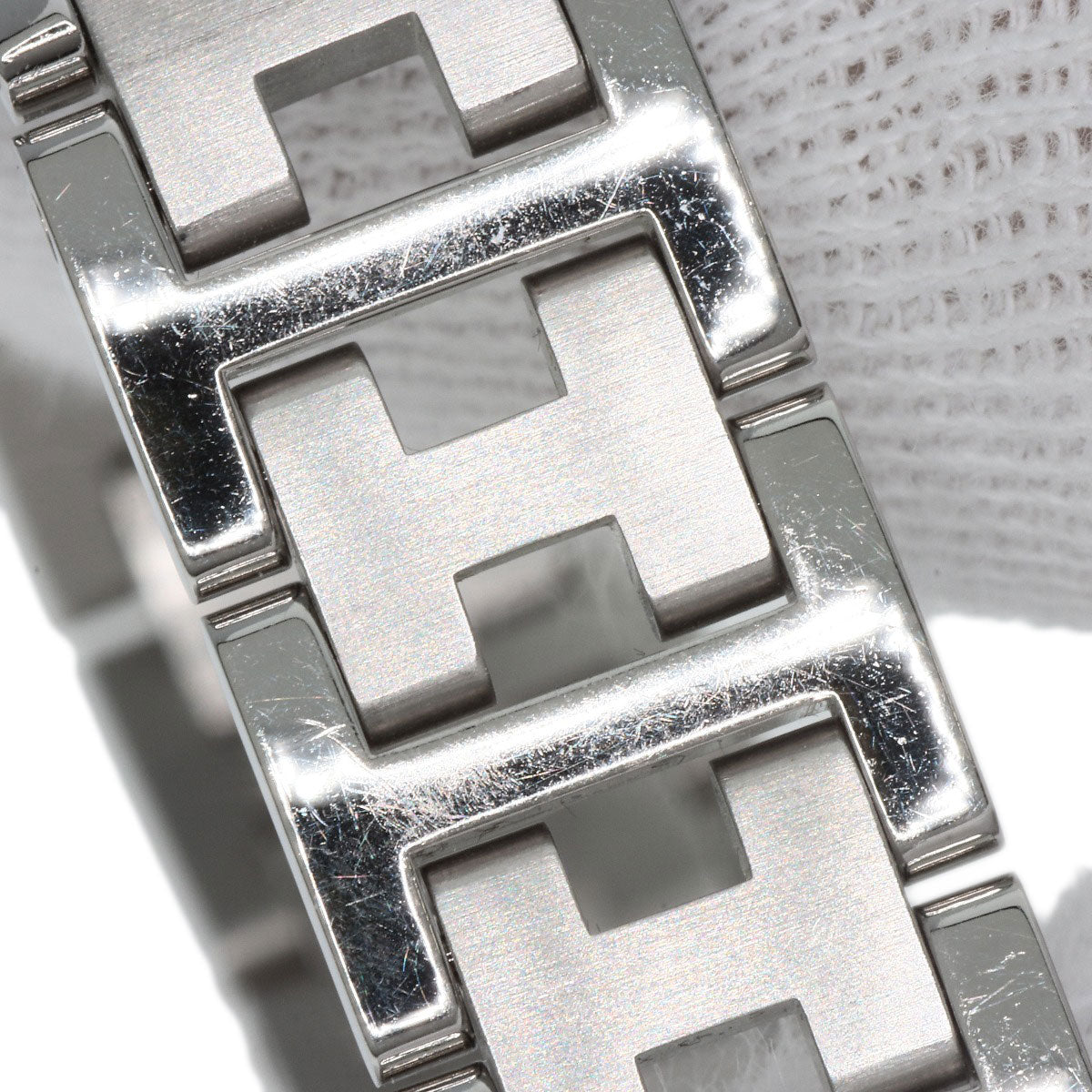 HERMES Watches Quartz CL4.210 Stainless Steel , Stainless Steel Silver Clipper new buckle white dial Women  d