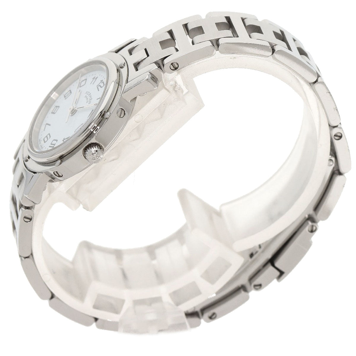 HERMES Watches Quartz CL4.210 Stainless Steel , Stainless Steel Silver Clipper new buckle white dial Women  d