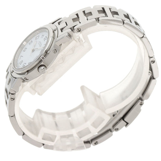 HERMES Watches Quartz CL4.210 Stainless Steel , Stainless Steel Silver Clipper new buckle white dial Women  d