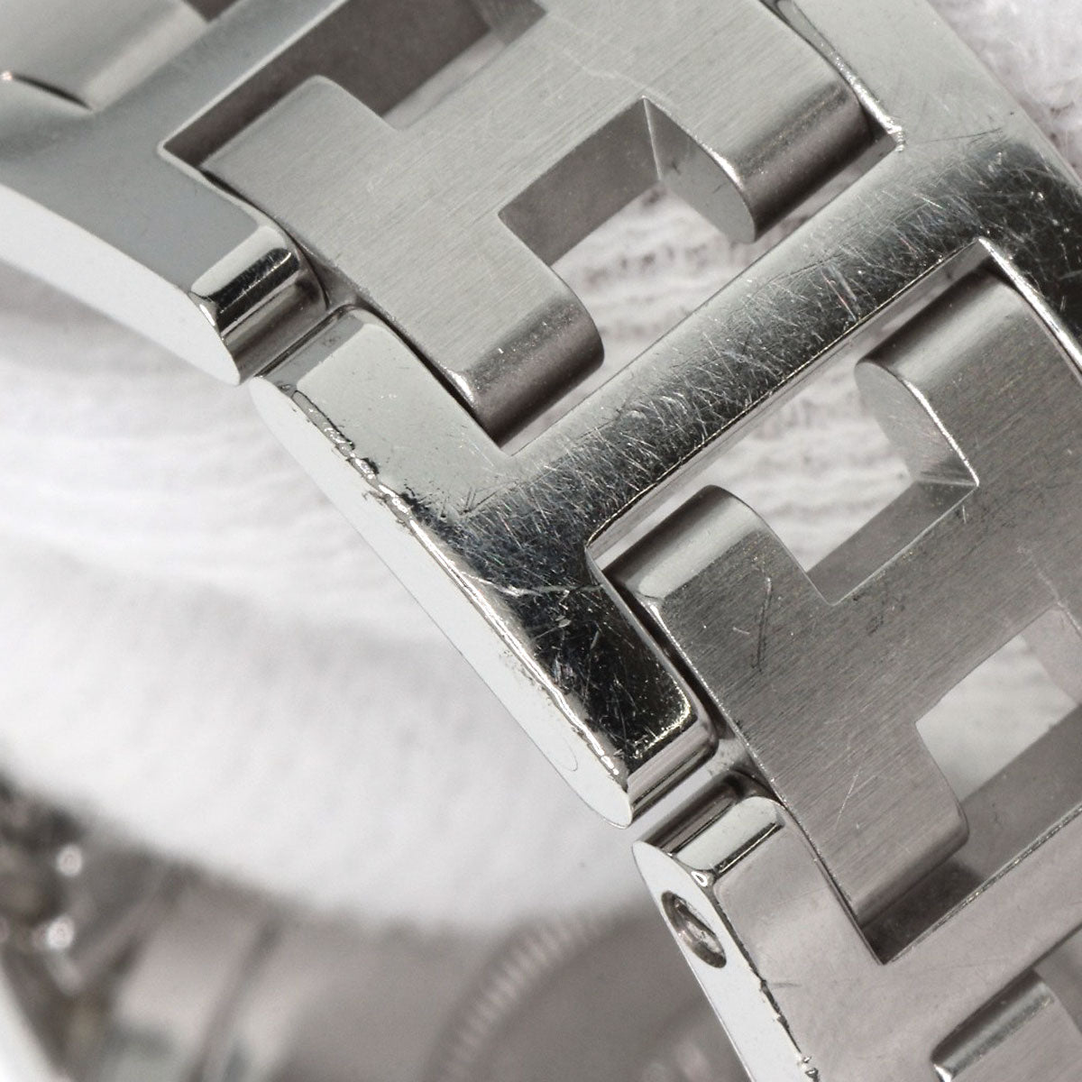 HERMES Watches Quartz CL4.210 Stainless Steel , Stainless Steel Silver Clipper new buckle white dial Women  d