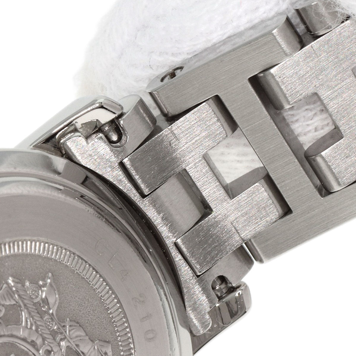 HERMES Watches Quartz CL4.210 Stainless Steel , Stainless Steel Silver Clipper new buckle white dial Women  d