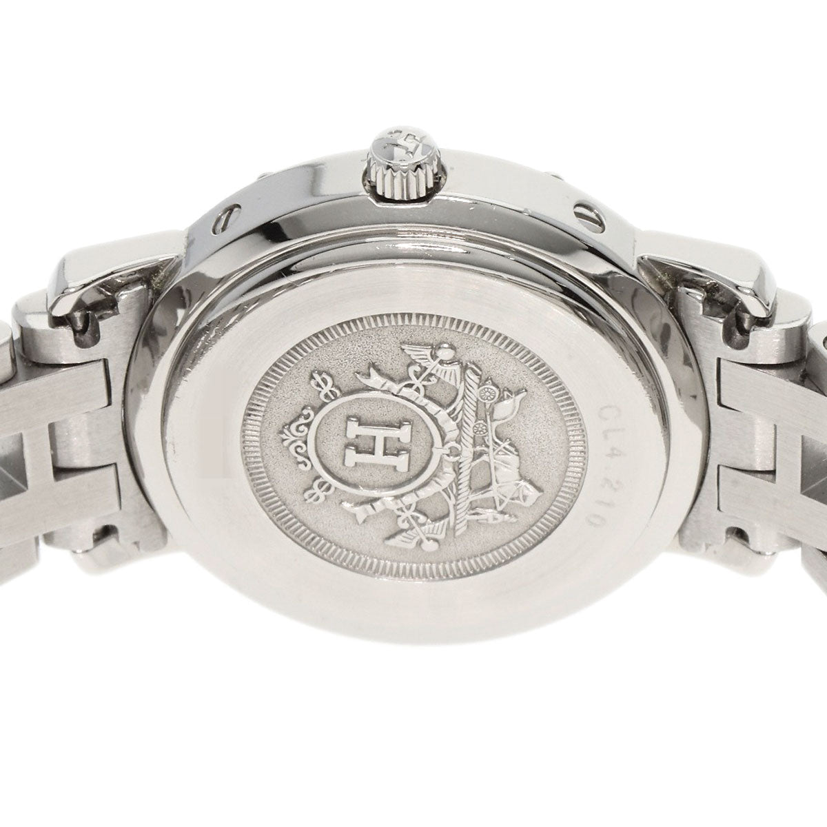 HERMES Watches Quartz CL4.210 Stainless Steel , Stainless Steel Silver Clipper new buckle white dial Women  d