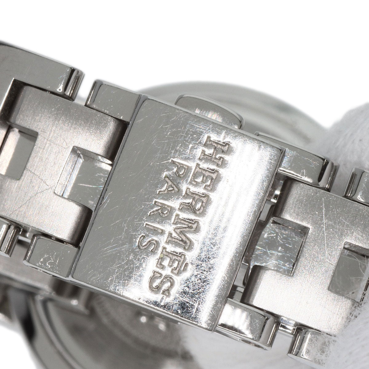 HERMES Watches Quartz CL4.210 Stainless Steel , Stainless Steel Silver Clipper new buckle white dial Women  d