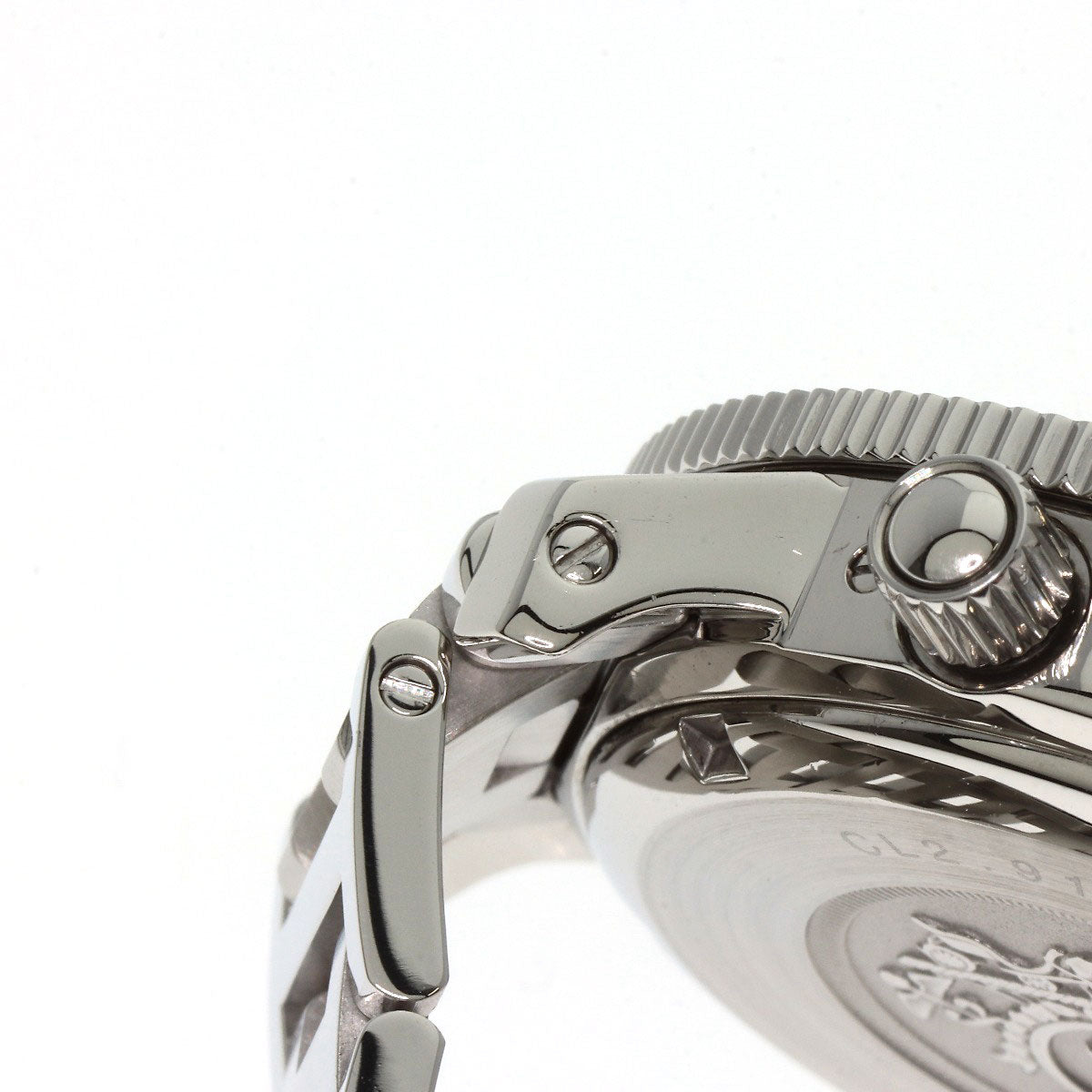HERMES Watches Quartz CL2.910 Stainless Steel , Stainless Steel Silver Clipper Diver Chronograph black dial mens  d