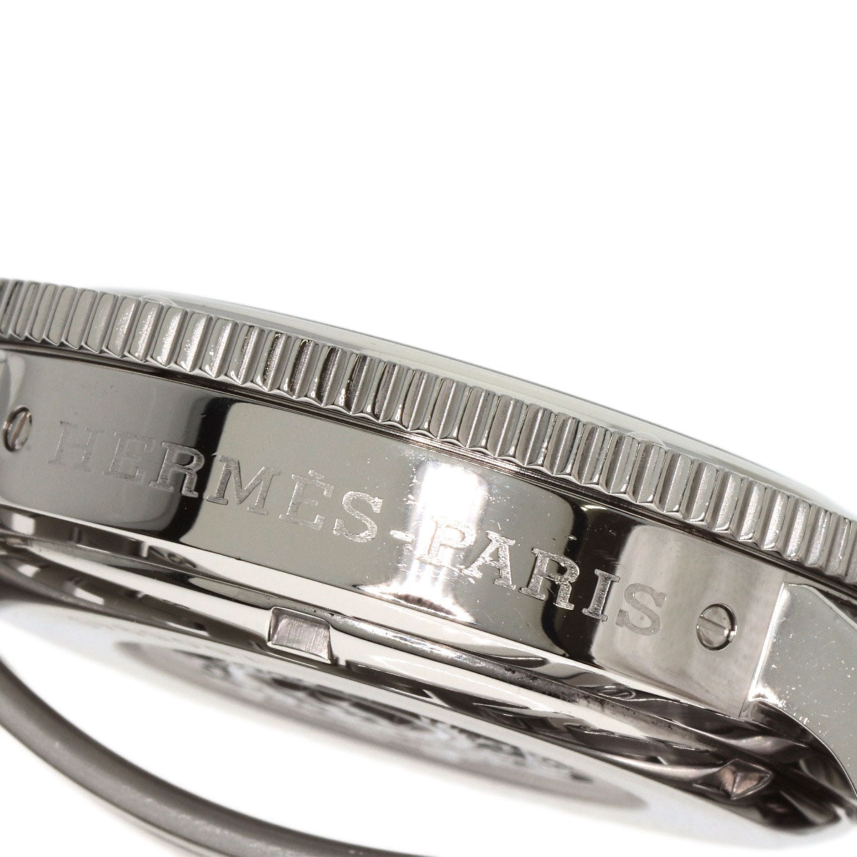 HERMES Watches Quartz CL2.910 Stainless Steel , Stainless Steel Silver Clipper Diver Chronograph black dial mens  d
