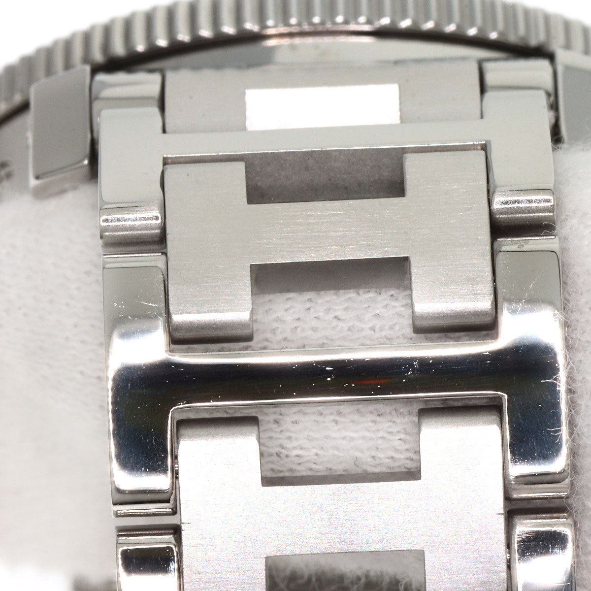 HERMES Watches Quartz CL2.910 Stainless Steel , Stainless Steel Silver Clipper Diver Chronograph black dial mens  d