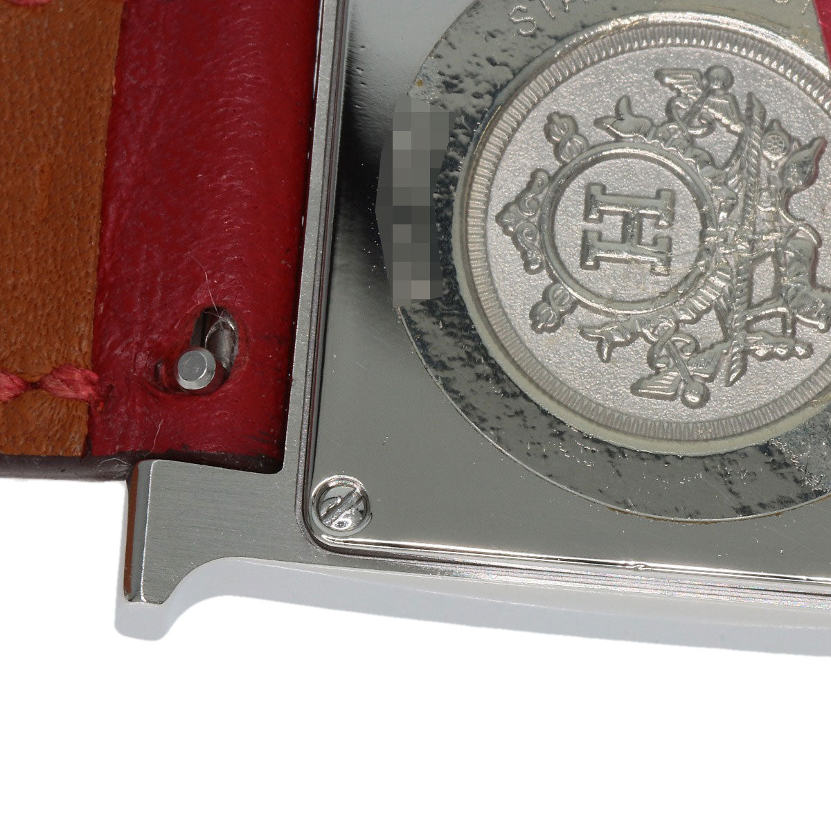 HERMES Watches Quartz HH11.210 Stainless Steel, Leather Silver H watch white dial Women  d