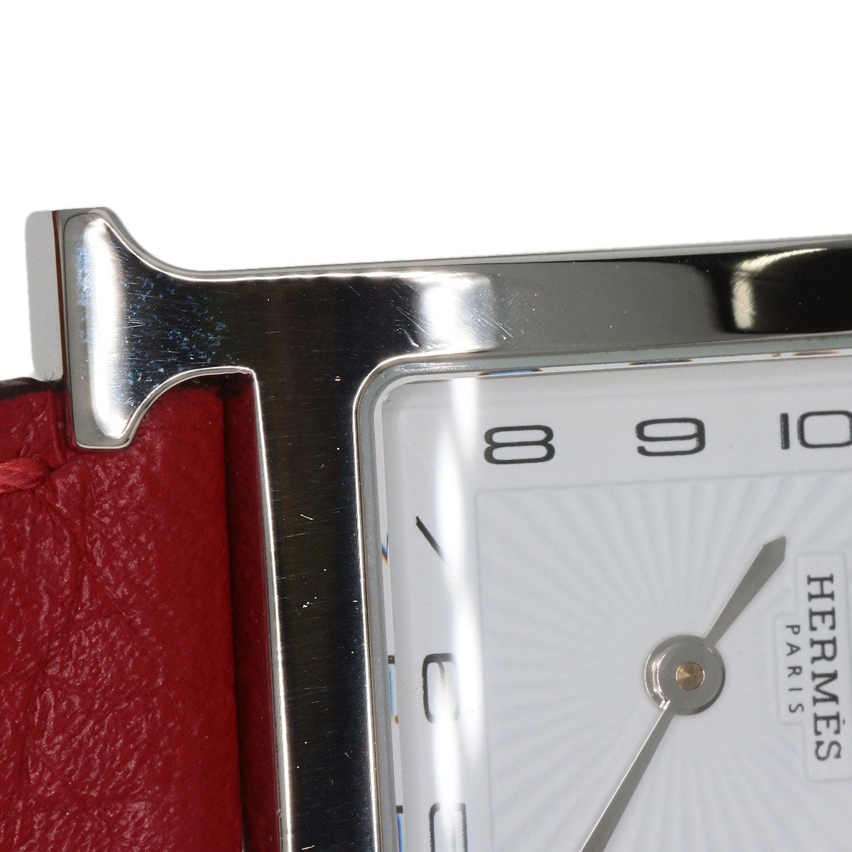 HERMES Watches Quartz HH11.210 Stainless Steel, Leather Silver H watch white dial Women  d