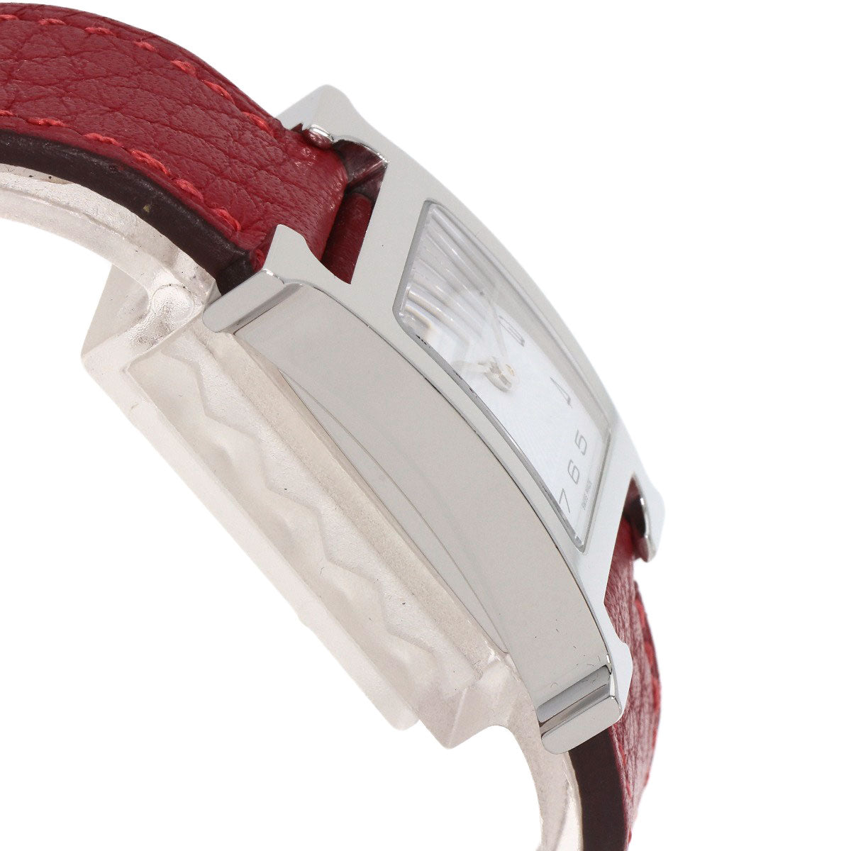 HERMES Watches Quartz HH11.210 Stainless Steel, Leather Silver H watch white dial Women  d