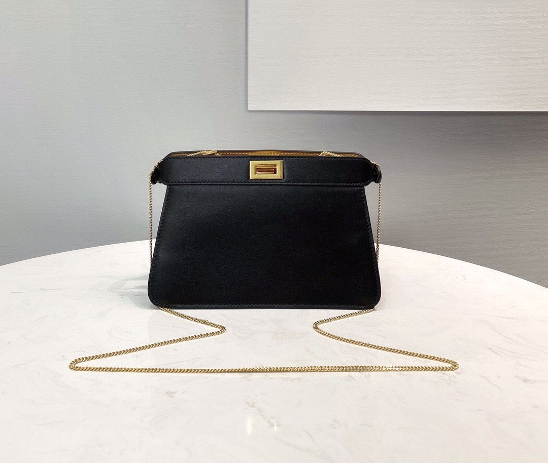 FI Top Quality Small Iseeu Pochette Black Bag For Woman 21cm/8in