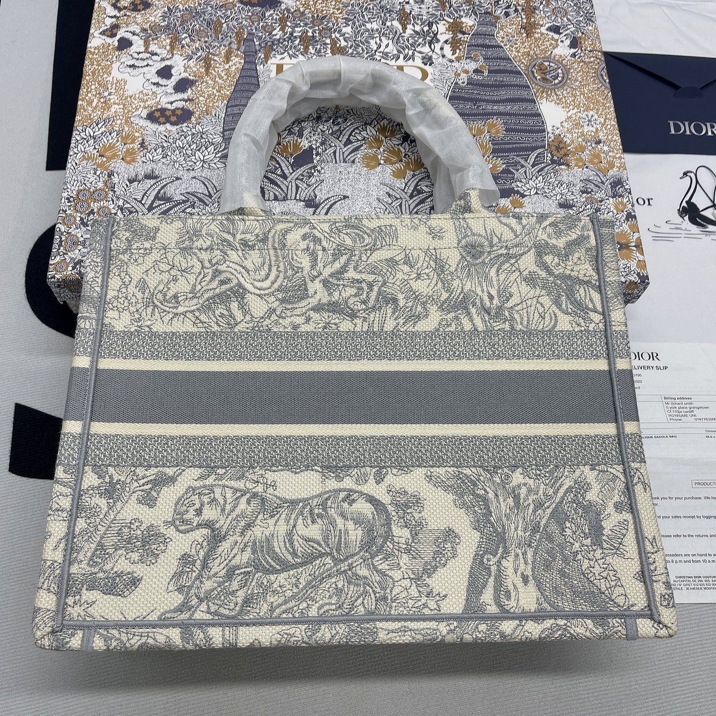 Top Quality Large Book Tote Gray Multicolor, For Women, Womens Handbags 16.5in/42cm CD