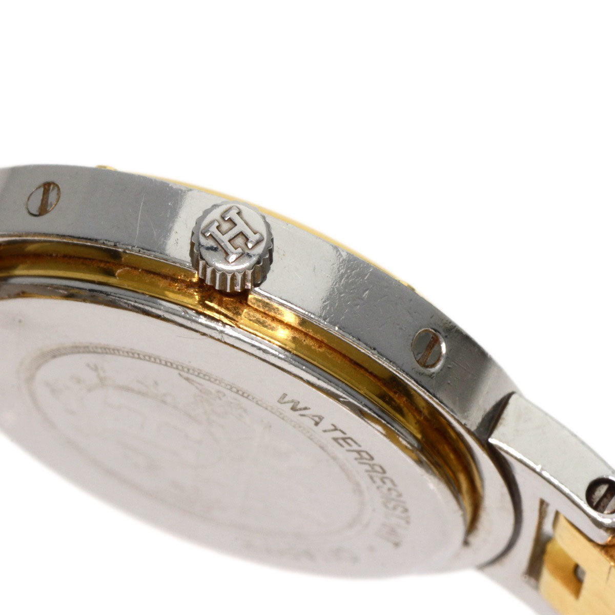 HERMES Watches Quartz Stainless Steel , SSxGP gold Clipper Old Belt Ivory dial Women  d