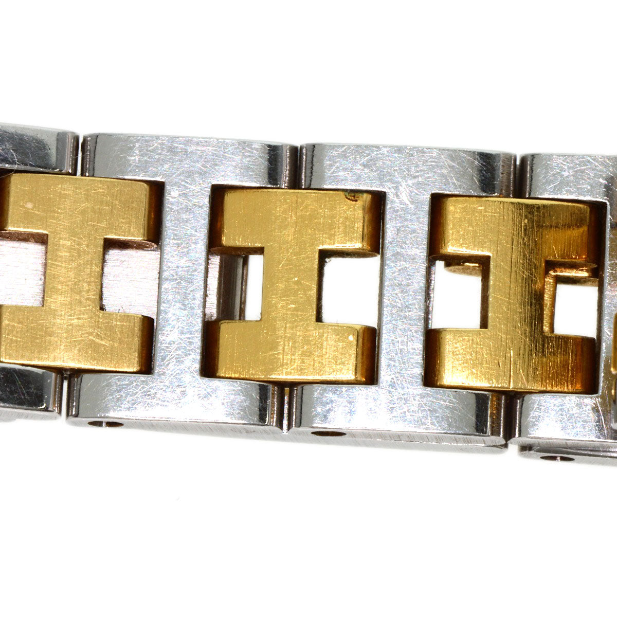 HERMES Watches Quartz Stainless Steel , SSxGP gold Clipper Old Belt Ivory dial Women  d