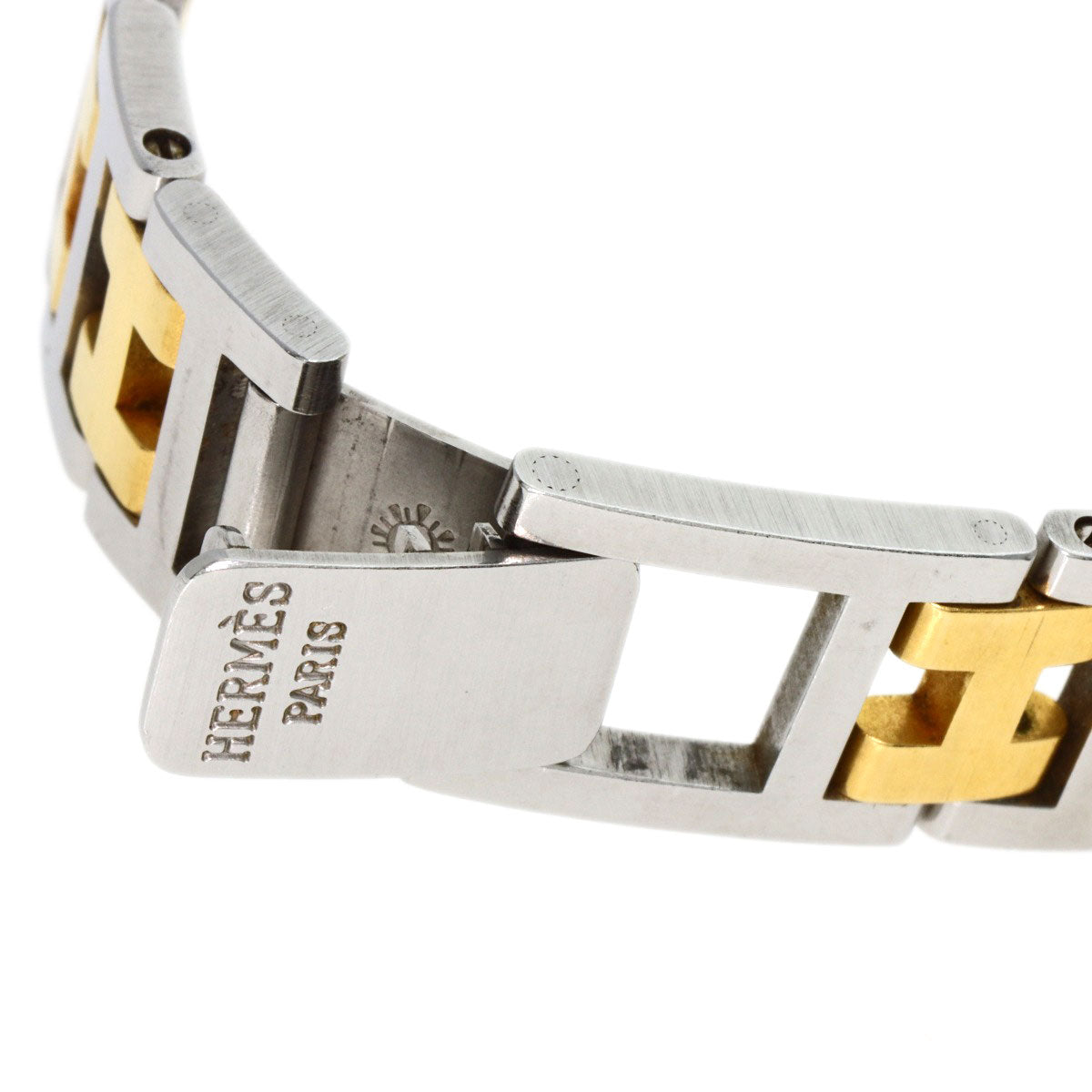 HERMES Watches Quartz Stainless Steel , SSxGP gold Clipper Old Belt Ivory dial Women  d