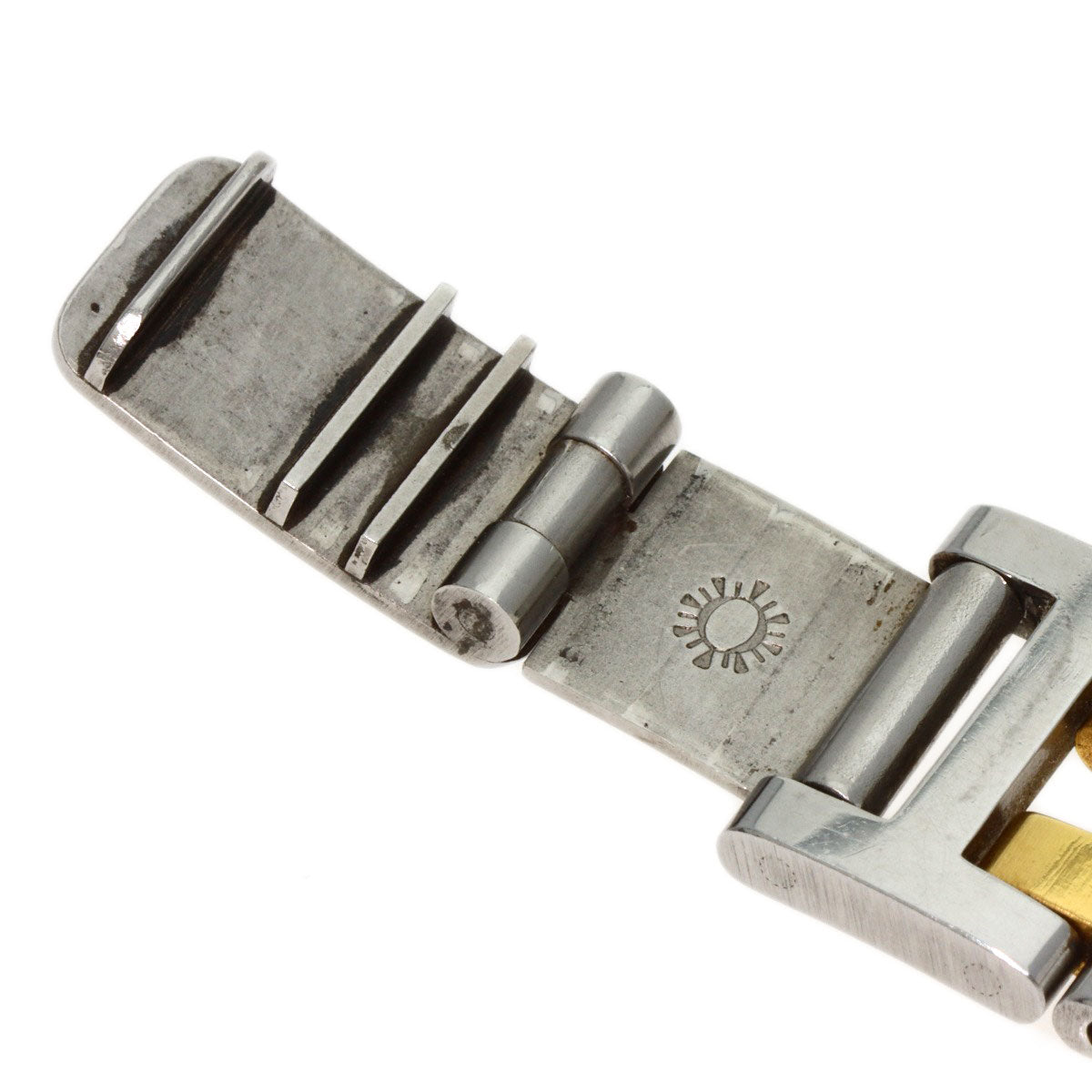 HERMES Watches Quartz Stainless Steel , SSxGP gold Clipper Old Belt Ivory dial Women  d