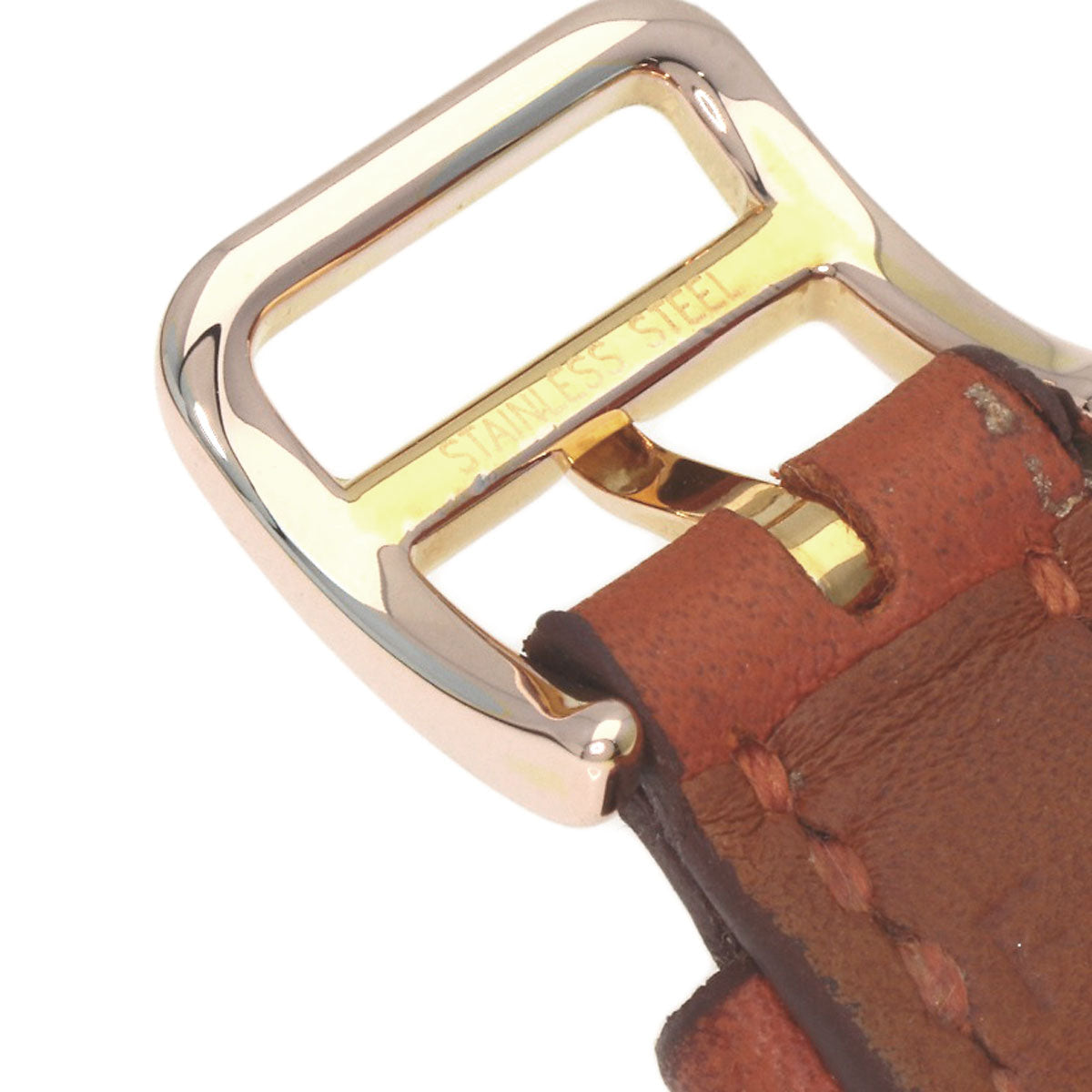 HERMES Watches Quartz HH1.101 PGP, leather gold H watch mini white dial Women  d