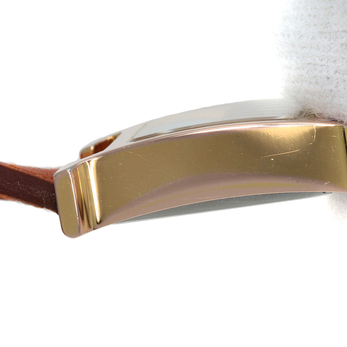 HERMES Watches Quartz HH1.101 PGP, leather gold H watch mini white dial Women  d