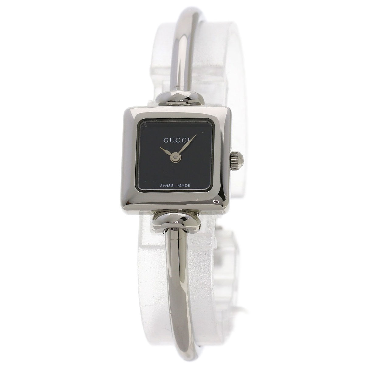 GUCCI Watches Quartz Stainless Steel , Stainless Steel Silver 1900L black dial Women  d
