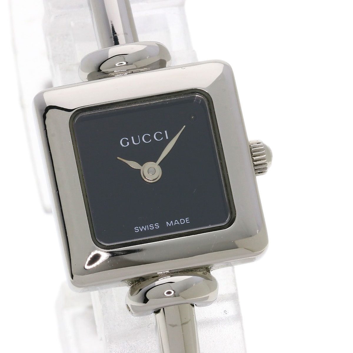 GUCCI Watches Quartz Stainless Steel , Stainless Steel Silver 1900L black dial Women  d
