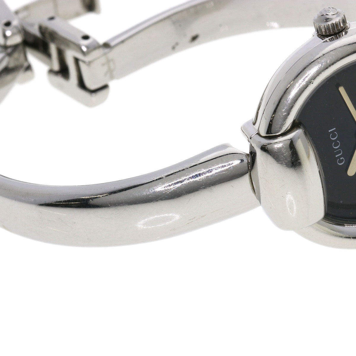 GUCCI Watches Quartz Stainless Steel , Stainless Steel Silver 1400L black dial Women  d