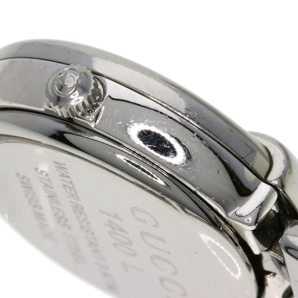 GUCCI Watches Quartz Stainless Steel , Stainless Steel Silver 1400L black dial Women  d