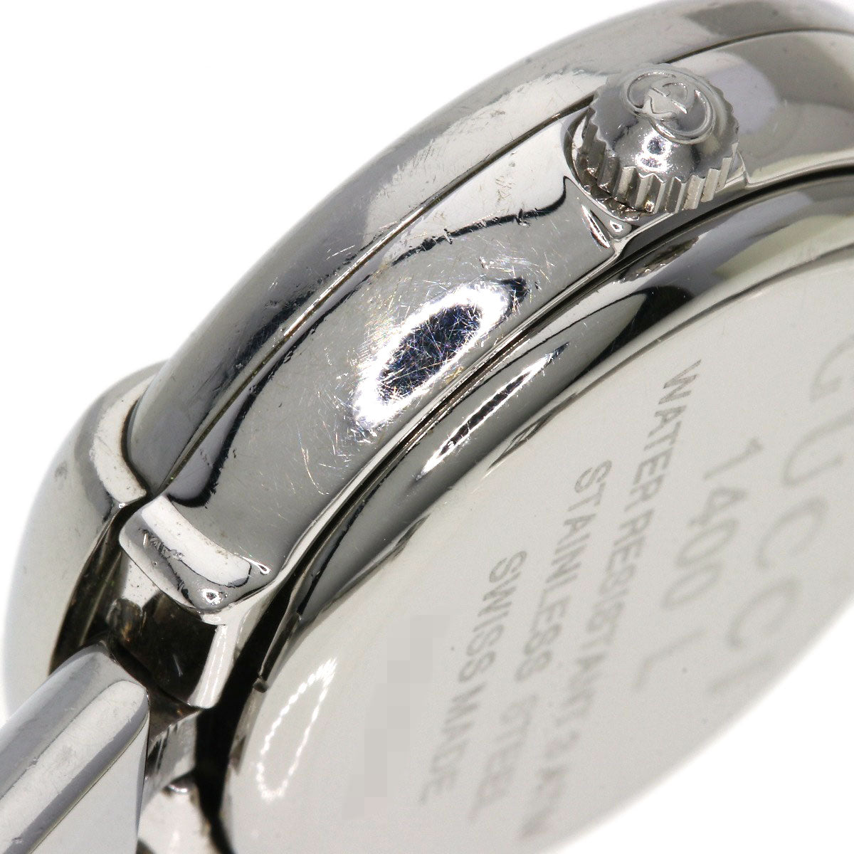 GUCCI Watches Quartz Stainless Steel , Stainless Steel Silver 1400L black dial Women  d