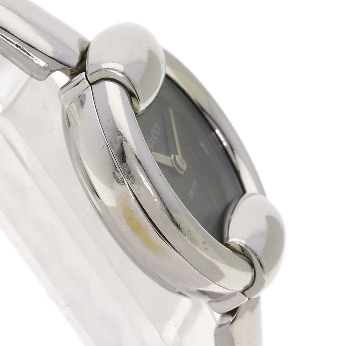 GUCCI Watches Quartz Stainless Steel , Stainless Steel Silver 1400L black dial Women  d