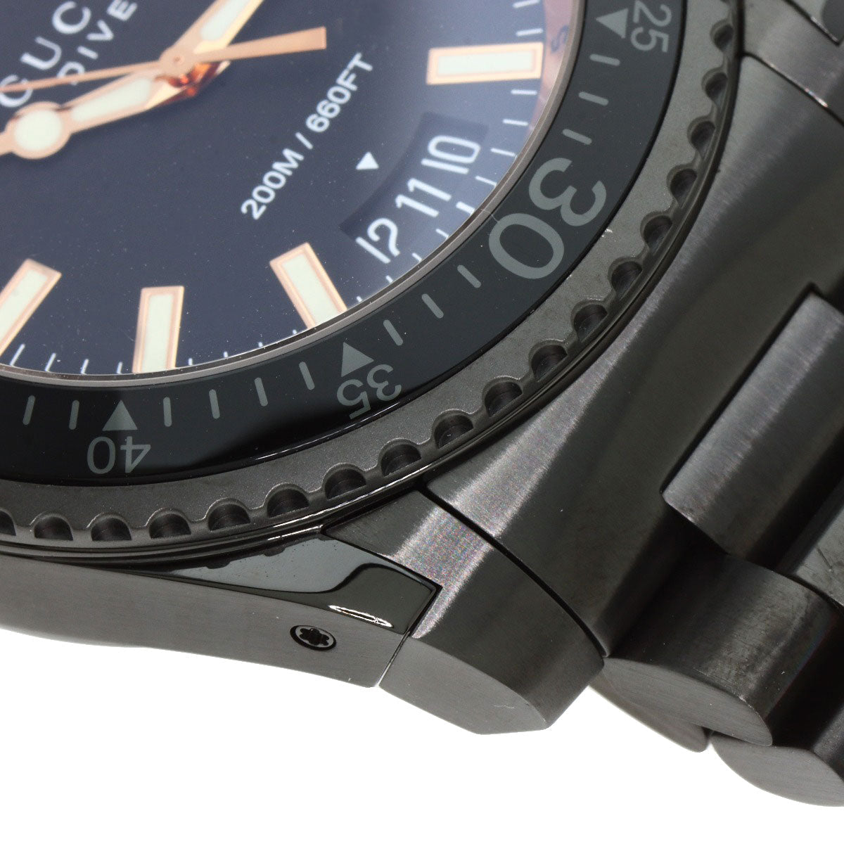 GUCCI Watches Quartz YA136.2 Stainless Steel , Stainless Steel black Dive black dial mens  d