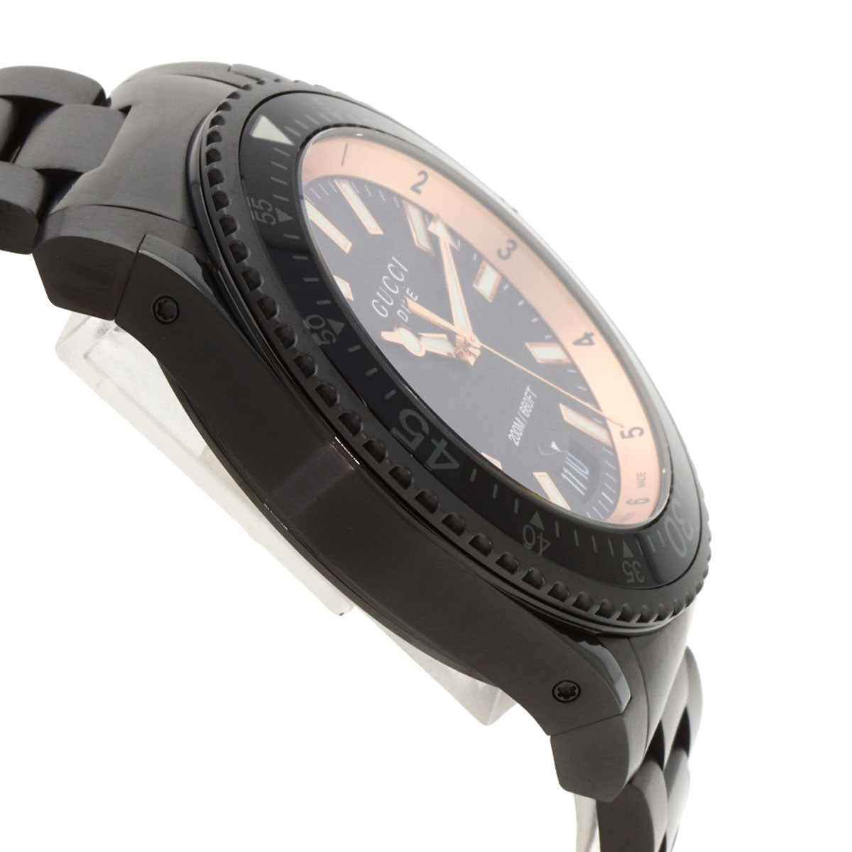 GUCCI Watches Quartz YA136.2 Stainless Steel , Stainless Steel black Dive black dial mens  d