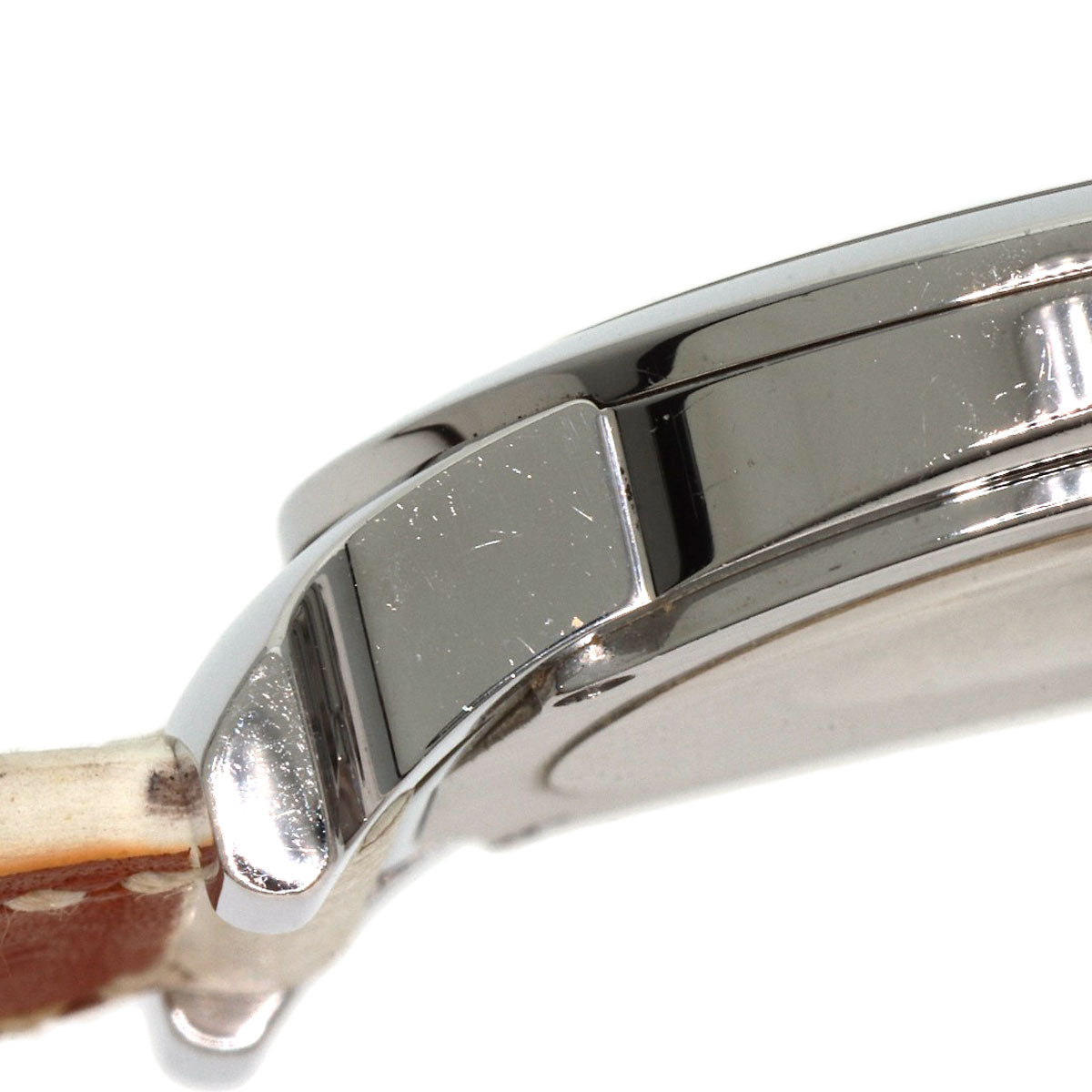 HERMES Watches Quartz HR1.510 Stainless Steel, Leather Silver H watch Rondo white dial Women  d