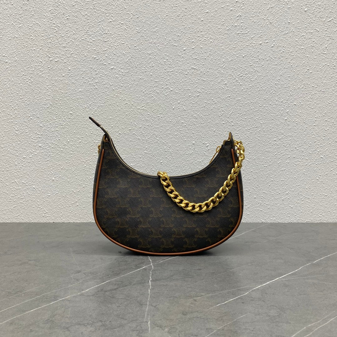 Top Quality MeTop Qualityum Ava Chain In Triomphe Canvas Tan For Women 10in/25cm 199582BZJ.04LU